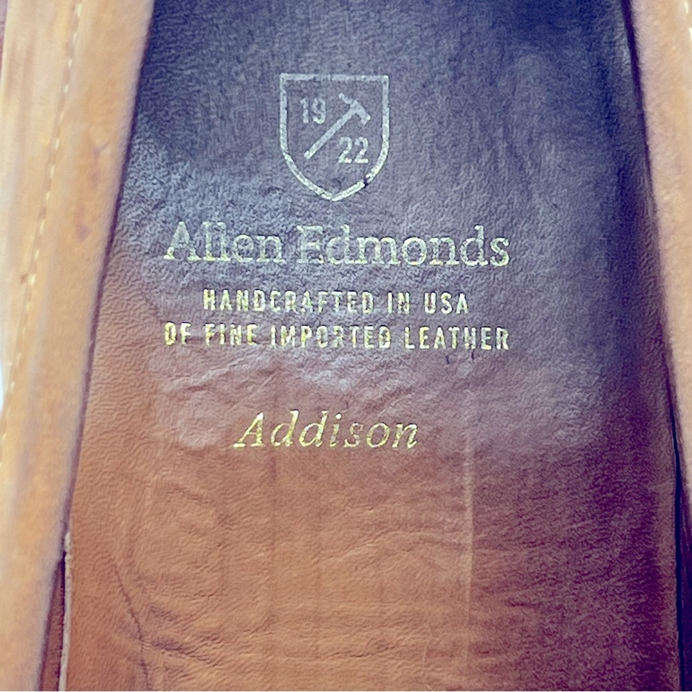 Allen Edmond Addison Penny Loafers Men Size 11.5 Brown Loafers Made in USA - Picture 6 of 7